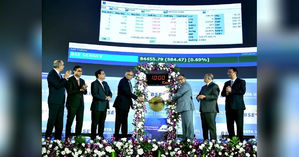 Tata Motors' CV arm lists on BSE, eyes clean mobility, debt-free growth