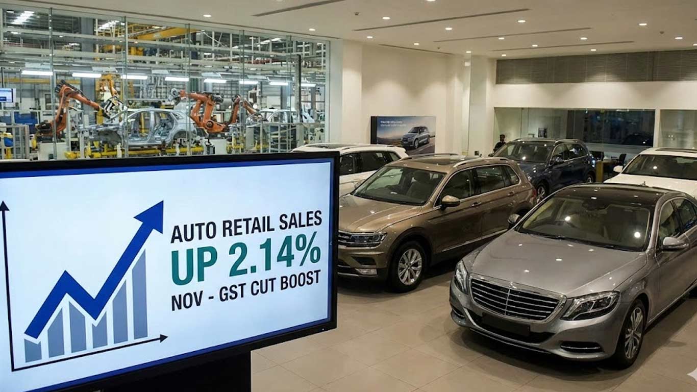 November Auto Retail Sales Defy Post-Festive Slowdown Trend, Grow 2.14% in November On GST Cut