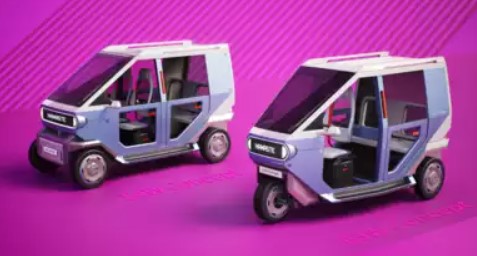 Hyundai Motor Company unveiled electric three-wheeler and micro four-wheeler